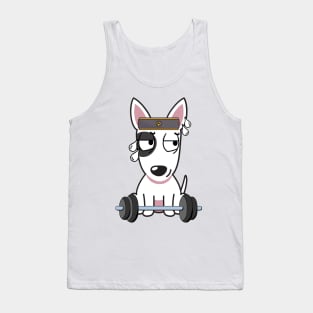 Funny bull terrier is exercising Tank Top